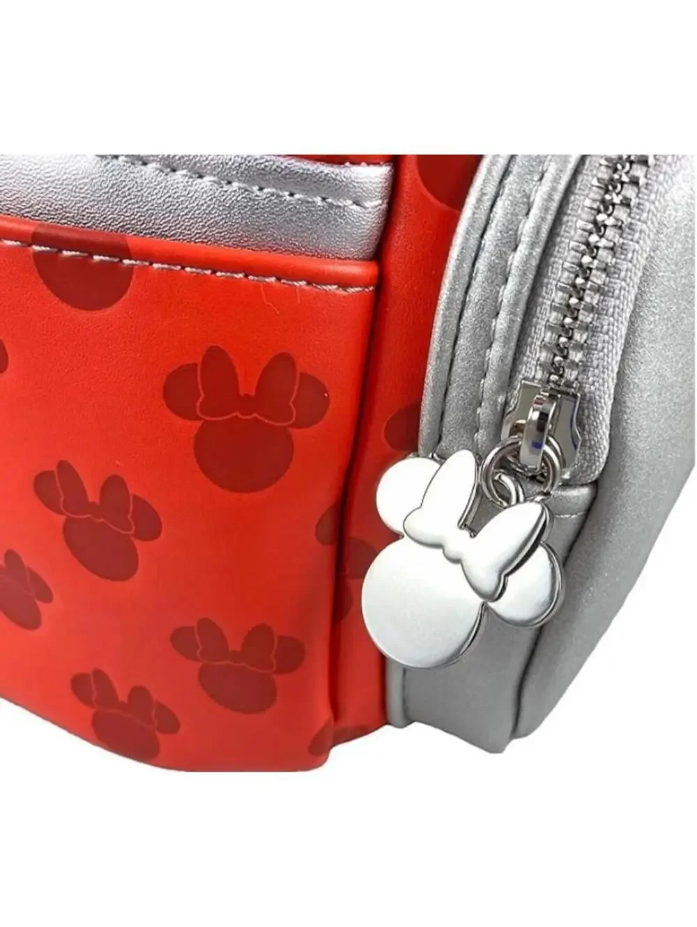 Loungefly Disney Minnie Mouse Red and Silver Mini Backpack